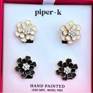 Piper K Floral Earrings Set